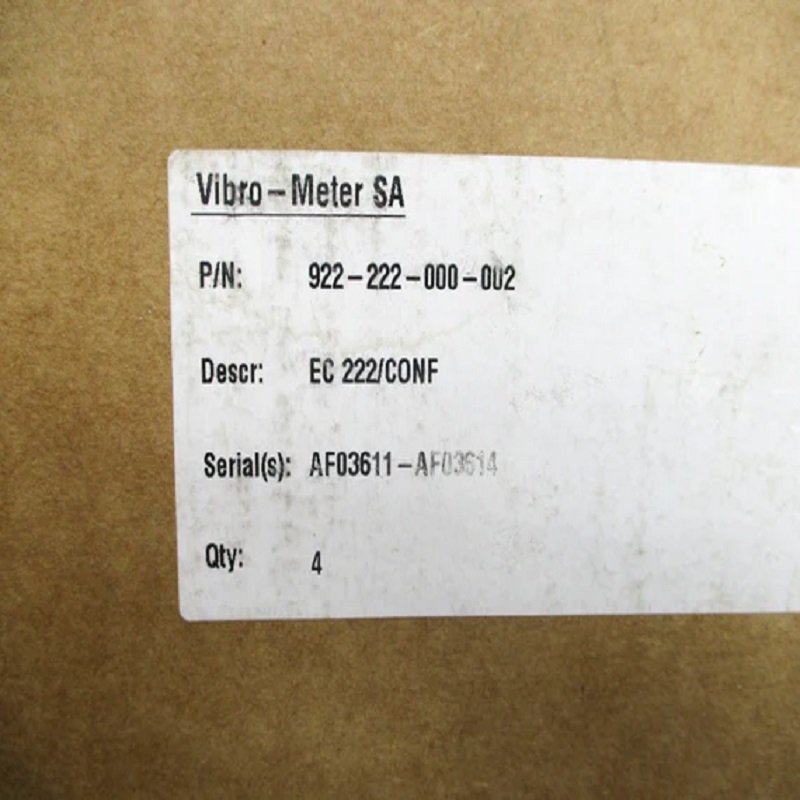 VIBRO-METER EC222 922-222-000-002 Системы датчиков шлангов турбомашиностроения